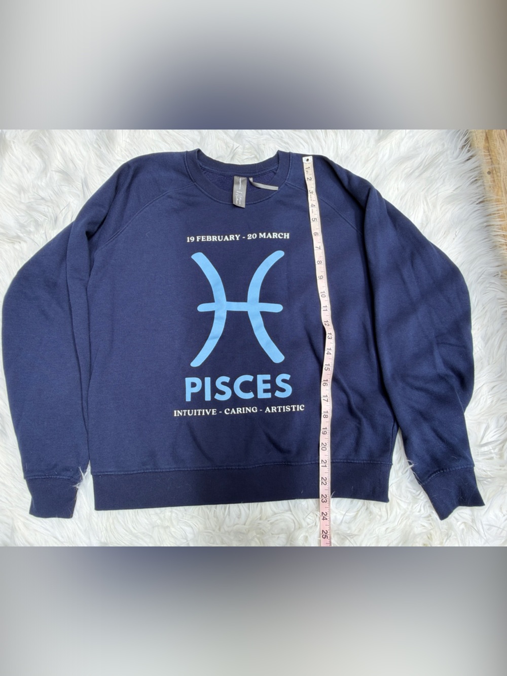 Anthropologie Pisces Graphic Crewneck Sweater - Navy Blue